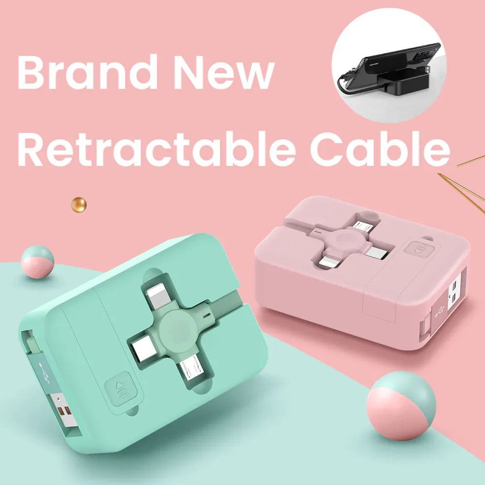 4 in 1 Retractable USB Cable for All Phones - Sparkquartz multifunctional gadget